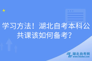 學(xué)習(xí)方法！湖北自考本科公共課該如何備考？