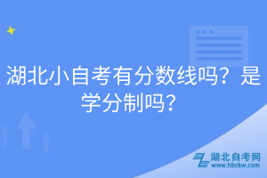 湖北小自考有分?jǐn)?shù)線嗎？是學(xué)分制嗎？