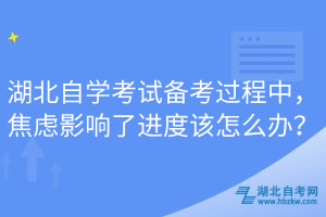 湖北自學(xué)考試備考過程中，焦慮影響了進(jìn)度該怎么辦？