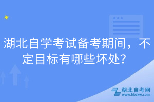 湖北自學考試備考期間，不定目標有哪些壞處？