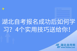 湖北自考報名成功后如何學(xué)習(xí)？4個實(shí)用技巧送給你！
