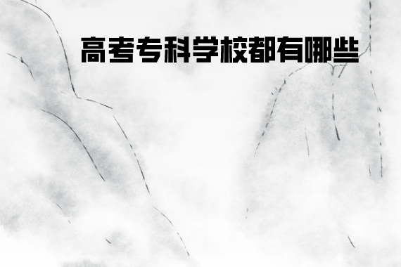 高考專科學(xué)校都有哪些 高考??茖W(xué)校都有哪些