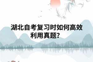 湖北自考復(fù)習(xí)時(shí)如何高效利用真題？
