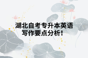 湖北自考專升本英語寫作要點分析！