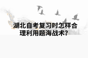 湖北自考復(fù)習(xí)時怎樣合理利用題海戰(zhàn)術(shù)？