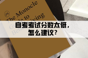自考考試分?jǐn)?shù)太低是怎么回事，后續(xù)如何操作？