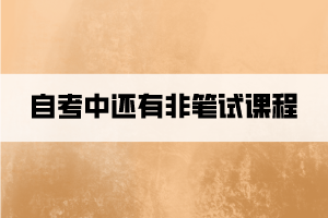 自考中還有非筆試課程，有哪些非筆試課程？