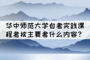 華中師范大學自考實踐課程考核主要考什么內(nèi)容？