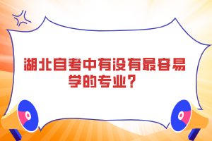 湖北自考中有沒有最容易學(xué)的專業(yè)？
