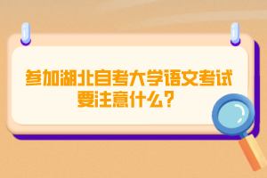 參加湖北自考大學(xué)語文考試要注意什么？