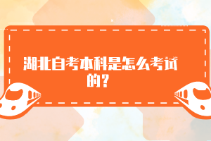 湖北自考本科是怎么考試的？