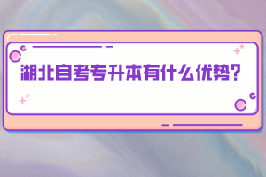 湖北自考專升本有什么優(yōu)勢？