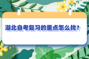 湖北自考復(fù)習(xí)的重點(diǎn)怎么找？
