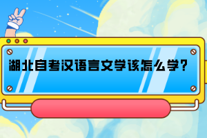 湖北自考漢語言文學(xué)該怎么學(xué)？