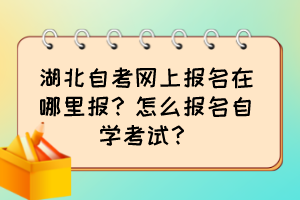 湖北自考網(wǎng)上報(bào)名在哪里報(bào)？怎么報(bào)名自學(xué)考試？