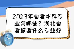 2023年自考本科專業(yè)有哪些？湖北自考報(bào)考什么專業(yè)好？
