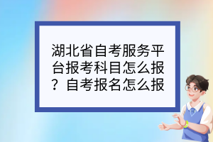 湖北省自考服務(wù)平臺報(bào)考科目怎么報(bào)？自考報(bào)名怎么報(bào)？
