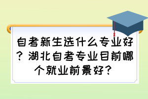 自考新生選什么專業(yè)好？湖北自考專業(yè)目前哪個(gè)就業(yè)前景好？