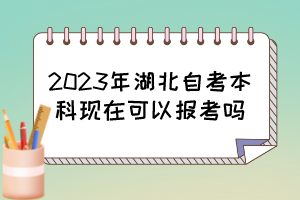 2023年湖北自考本科現(xiàn)在可以報(bào)考嗎？