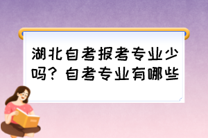 湖北自考報(bào)考專業(yè)少嗎？自考專業(yè)有哪些？