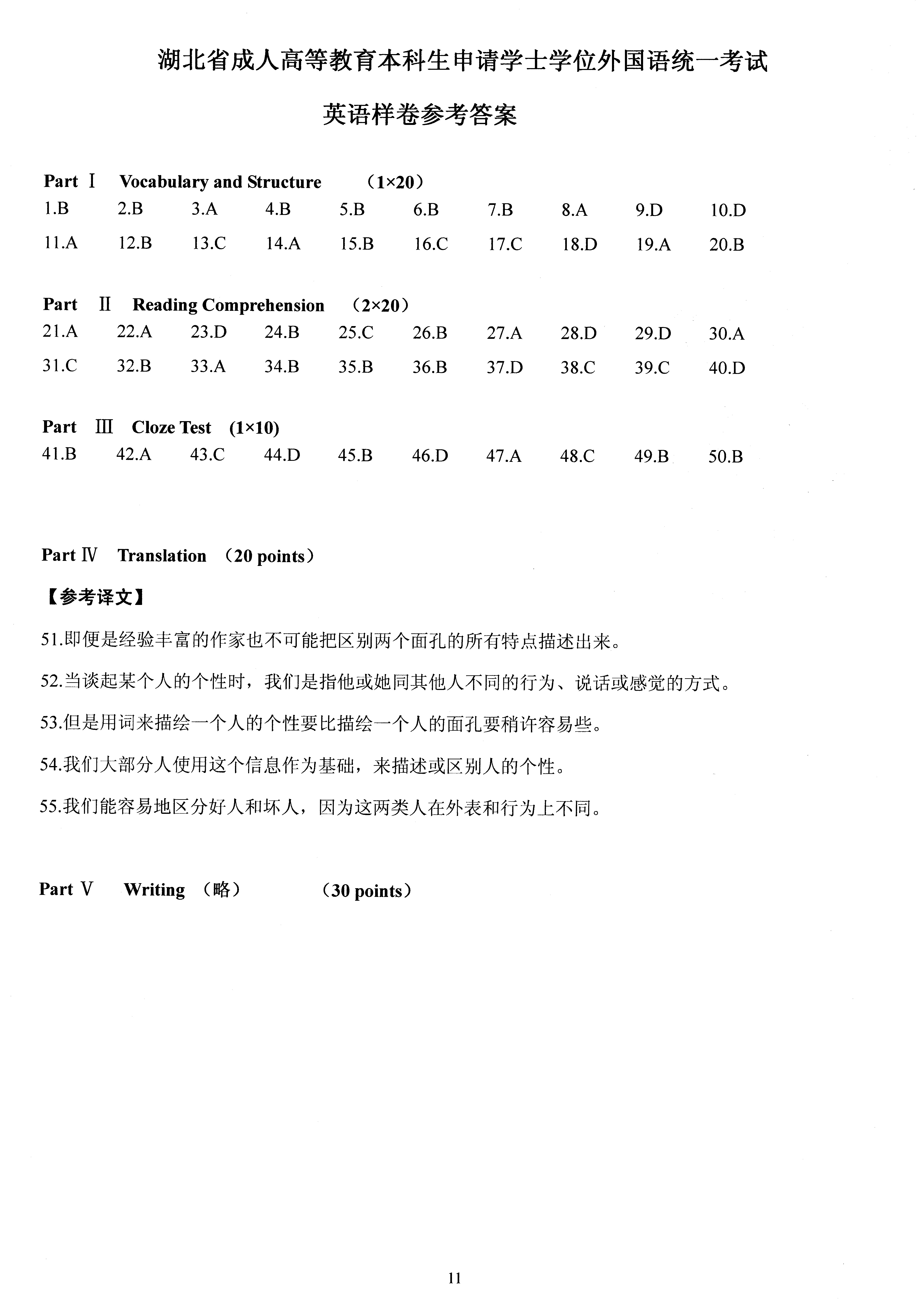 2019年湖北自考成人學(xué)位英語(yǔ)考試大綱 2019年湖北自考成人學(xué)位英語(yǔ)考試大綱
