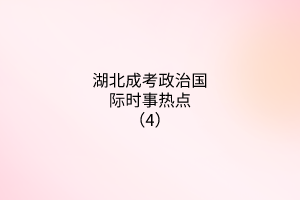 政治國際時(shí)事熱點(diǎn)4