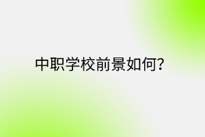 中職學(xué)校前景如何？