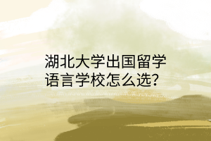 湖北大學(xué)出國留學(xué)語言學(xué)校怎么選？