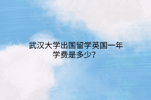 武漢大學(xué)出國留學(xué)英國一年學(xué)費是多少？