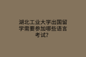 湖北工業(yè)大學(xué)出國(guó)留學(xué)需要參加哪些語言考試？