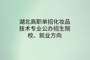 湖北高職單招化妝品技術專業(yè)公辦招生院校、就業(yè)方向