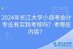 2024年長江大學小自考會計專業(yè)有實踐考核嗎？考哪些內(nèi)容？