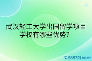 武漢輕工大學(xué)出國(guó)留學(xué)項(xiàng)目學(xué)校有哪些優(yōu)勢(shì)？