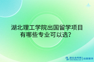 湖北理工學院出國留學項目有哪些專業(yè)可以選？