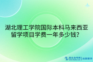 湖北理工學(xué)院國(guó)際本科馬來(lái)西亞留學(xué)項(xiàng)目學(xué)費(fèi)一年多少錢？