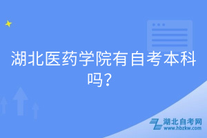 湖北醫(yī)藥學(xué)院有自考本科嗎？