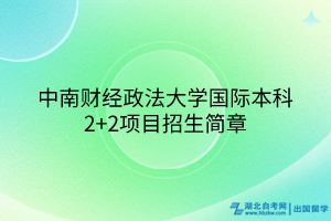 中南財(cái)經(jīng)政法大學(xué)國際本科2+2項(xiàng)目招生簡章