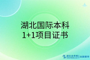湖北國(guó)際本科1+1項(xiàng)目證書(shū)