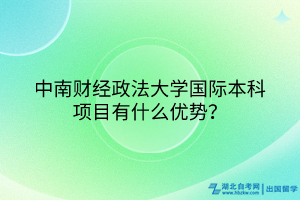 中南財(cái)經(jīng)政法大學(xué)國(guó)際本科項(xiàng)目有什么優(yōu)勢(shì)？