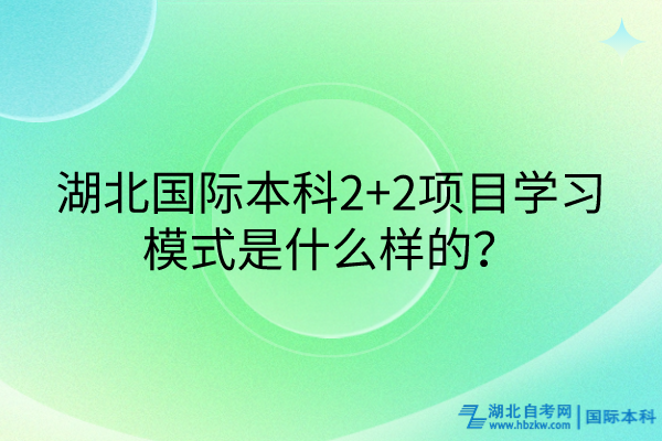 湖北國際本科2+2項(xiàng)目學(xué)習(xí)模式是什么樣的？