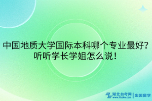 中國(guó)地質(zhì)大學(xué)國(guó)際本科哪個(gè)專業(yè)最好？聽(tīng)聽(tīng)學(xué)長(zhǎng)學(xué)姐怎么說(shuō)！