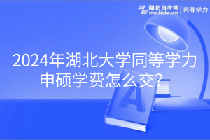 2024年湖北大學(xué)同等學(xué)力申碩學(xué)費(fèi)怎么交？