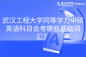 武漢工程大學(xué)同等學(xué)力申碩英語科目會考哪些基礎(chǔ)詞匯？