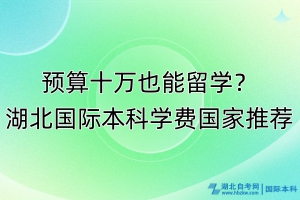 預(yù)算十萬也能留學(xué)？湖北國際本科學(xué)費(fèi)國家推薦！