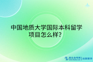 中國(guó)地質(zhì)大學(xué)國(guó)際本科留學(xué)項(xiàng)目怎么樣？
