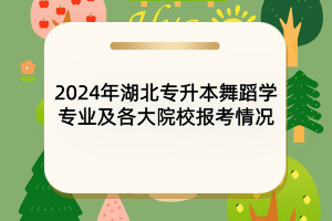 2024年湖北專升本舞蹈學(xué)專業(yè)及各大院校報(bào)考情況