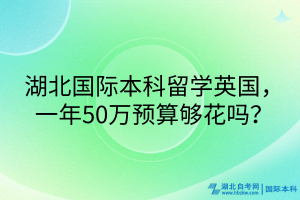 湖北國(guó)際本科留學(xué)英國(guó)，一年50萬(wàn)預(yù)算夠花嗎？