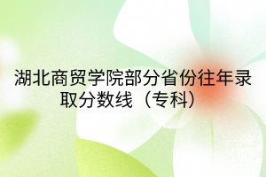 湖北商貿(mào)學院部分省份往年錄取分數(shù)線（?？疲?></a></div>
								<div   id=