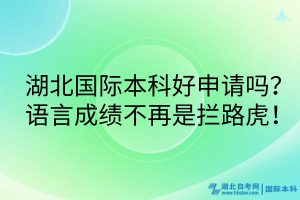 湖北國際本科好申請嗎？語言成績不再是攔路虎！