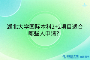 湖北大學(xué)國(guó)際本科2+2項(xiàng)目適合哪些人申請(qǐng)？